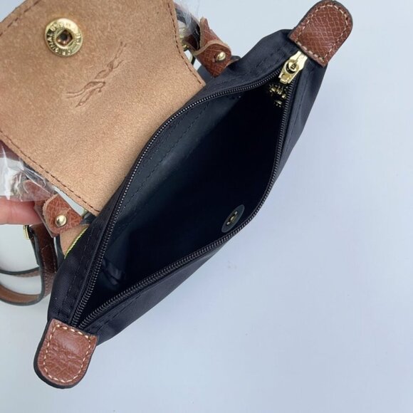 Longchamp Le Pliage Black Mini Canvas Shoulder Bag - Picture 8 of 8